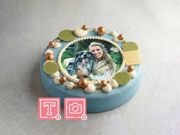 Marsepeintaart Blauw&nbsp;10-12p